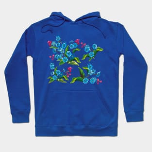 Blue Flowers Hoodie